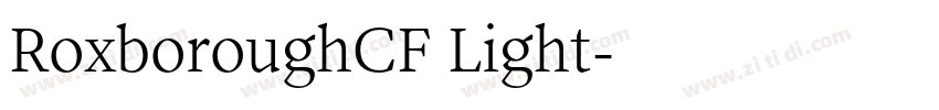 RoxboroughCF Light字体转换